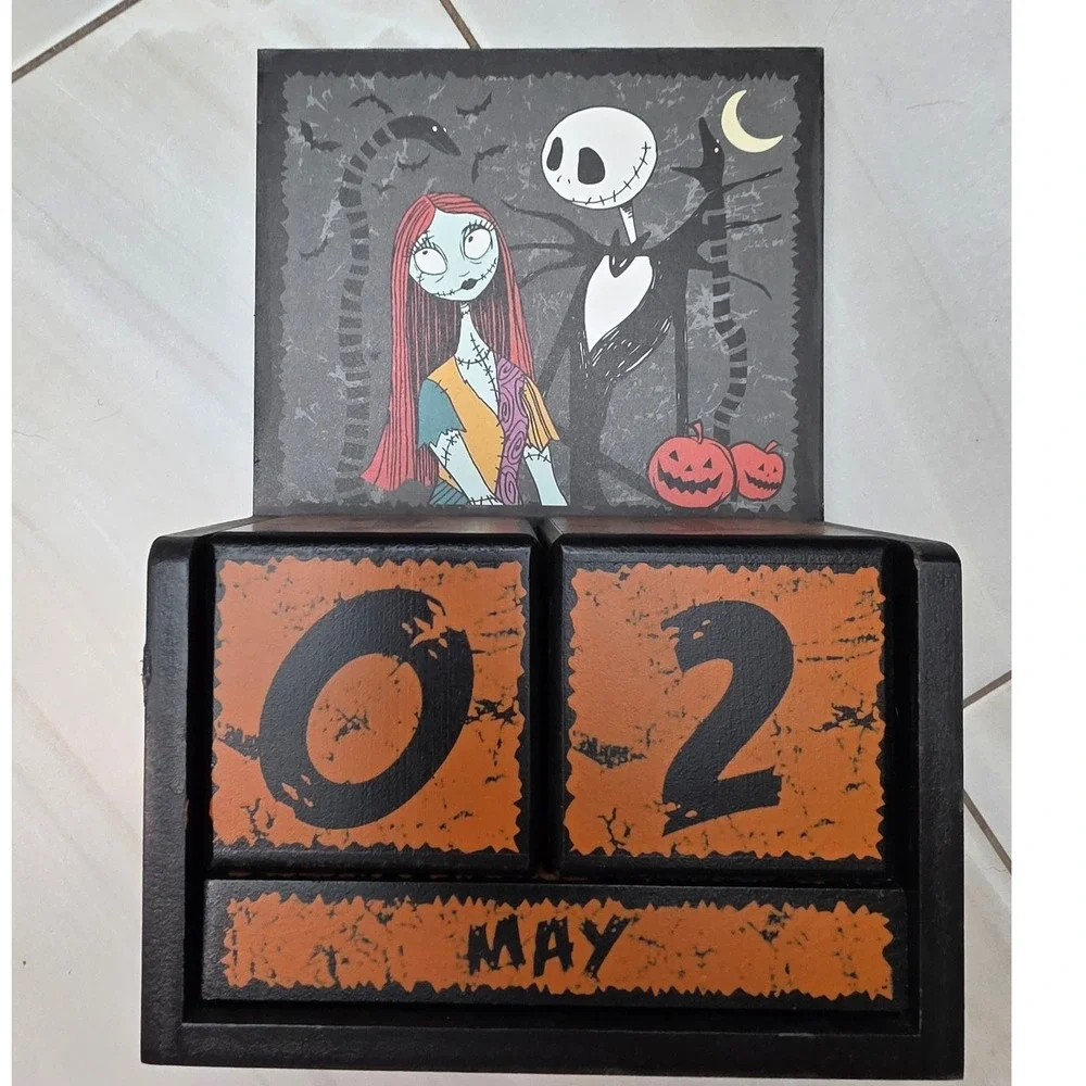 Disney Nightmare Before Christmas Jack Sally Perpetual Block Calendar A18663 W2